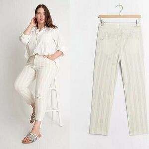 NWT Anthropologie Pilcro And‎ The Letterpress Womens Striped Jeans 16W Hi Rise
